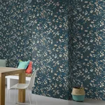 Rasch Tsubomi - Blue Wallpaper | Buy Online Rasch Tsubomi wallpaper, color Blue, SKU RH456738