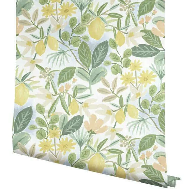 Rifle Paper Co. Amalfi wallpaper, color Pink & Green, SKU PSW1319RL