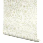 Rifle Paper Co. Aviary wallpaper, color Off White & Gold, SKU PSW1309RL