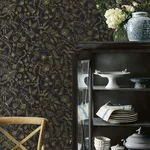 Rifle Paper Co. Aviary wallpaper, color Black & Gold, SKU PSW1310RL