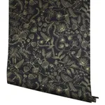 Rifle Paper Co. Aviary wallpaper, color Black & Gold, SKU PSW1310RL