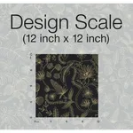 Rifle Paper Co. Aviary wallpaper, color Black & Gold, SKU PSW1310RL