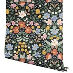 Rifle Paper Co. Bramble Garden wallpaper, color Black, SKU PSW1478RL