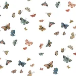 Rifle Paper Co. Butterfly House - White Wallpaper | Buy Online Rifle Paper Co. Butterfly House wallpaper, color White, SKU PSW1632RL