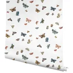 Rifle Paper Co. Butterfly House - White Wallpaper | Buy Online Rifle Paper Co. Butterfly House wallpaper, color White, SKU PSW1632RL