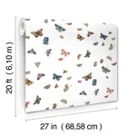 Rifle Paper Co. Butterfly House - White Wallpaper | Buy Online Rifle Paper Co. Butterfly House wallpaper, color White, SKU PSW1632RL