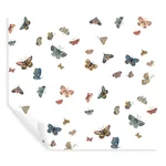 Rifle Paper Co. Butterfly House - White Wallpaper | Buy Online Rifle Paper Co. Butterfly House wallpaper, color White, SKU PSW1632RL