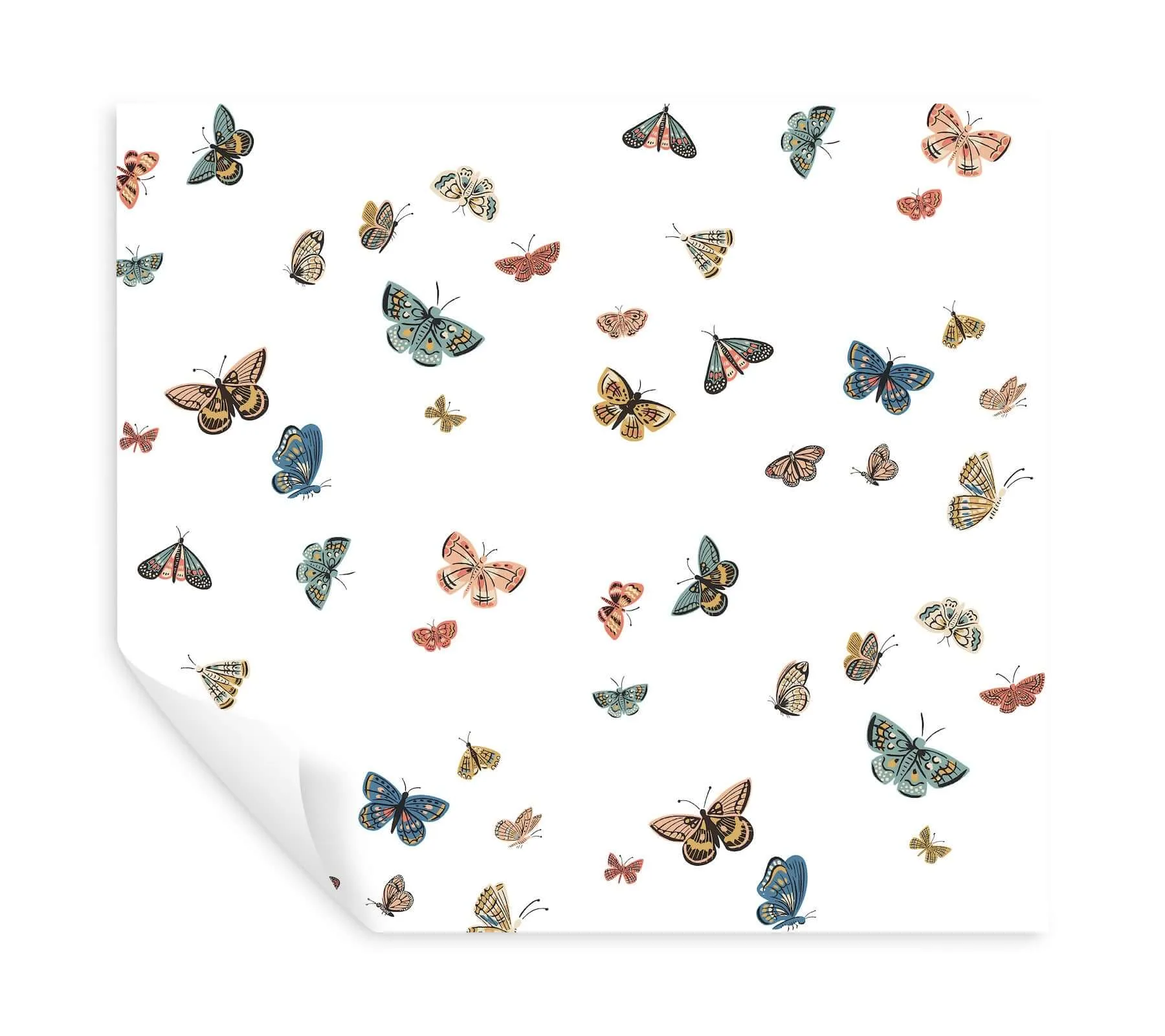Rifle Paper Co. Butterfly House - White Wallpaper | Buy Online Rifle Paper Co. Butterfly House wallpaper, color White, SKU PSW1632RL