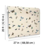 Rifle Paper Co. Butterfly House - Linen Wallpaper | Buy Online Rifle Paper Co. Butterfly House wallpaper, color Linen, SKU PSW1649RL