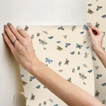 Rifle Paper Co. Butterfly House - Linen Wallpaper | Buy Online Rifle Paper Co. Butterfly House wallpaper, color Linen, SKU PSW1649RL