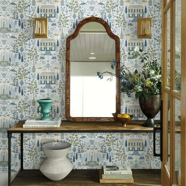 Rifle Paper Co. Camont wallpaper, color Indigo, SKU RI5108