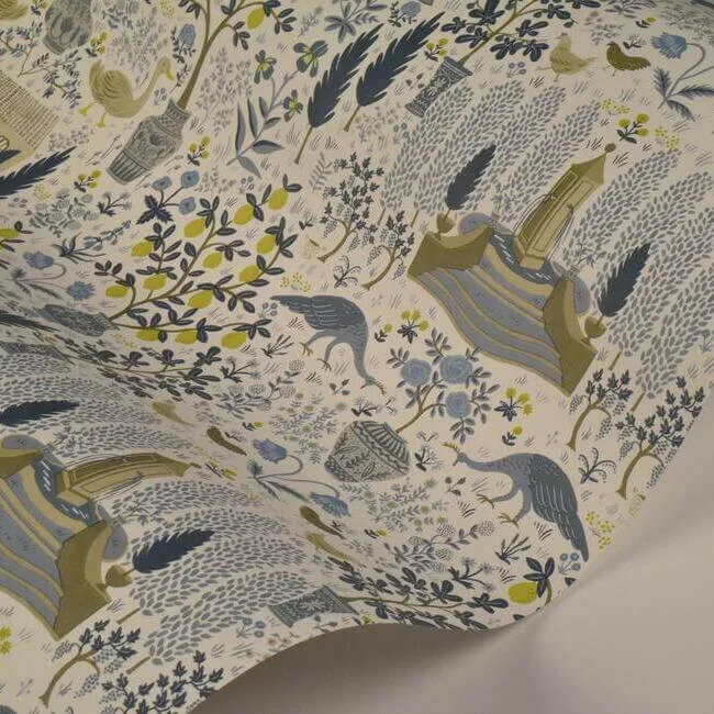 Rifle Paper Co. Camont - Indigo Wallpaper | Buy Online Rifle Paper Co. Camont wallpaper, color Indigo, SKU RI5108
