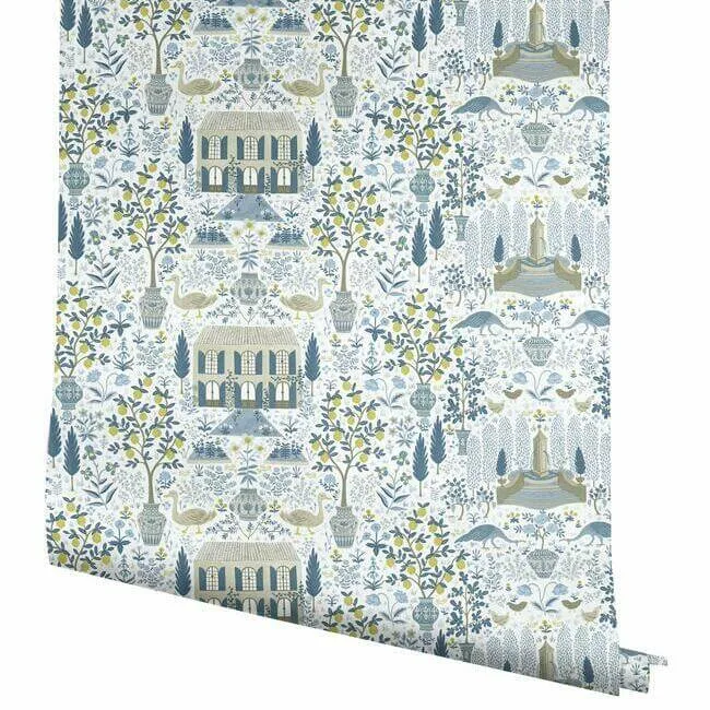 Rifle Paper Co. Camont - Indigo Wallpaper | Buy Online Rifle Paper Co. Camont wallpaper, color Indigo, SKU RI5108