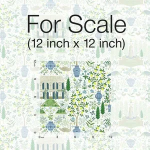 Rifle Paper Co. Camont wallpaper, color Blue & Green, SKU RI5109