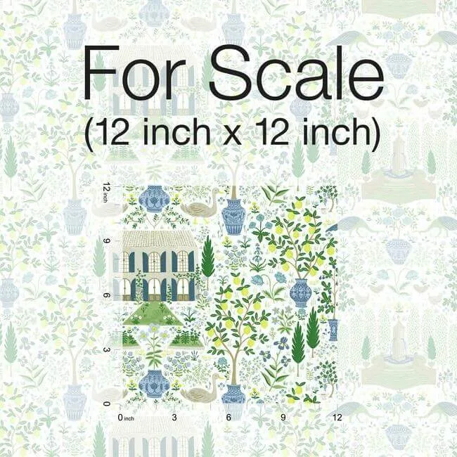 Rifle Paper Co. Camont wallpaper, color Blue & Green, SKU RI5109
