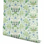 Rifle Paper Co. Camont - Blue & Green Wallpaper | Buy Online Rifle Paper Co. Camont wallpaper, color Blue & Green, SKU RI5109