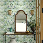 Rifle Paper Co. Camont - Blue & Green Wallpaper | Buy Online Rifle Paper Co. Camont wallpaper, color Blue & Green, SKU RI5109