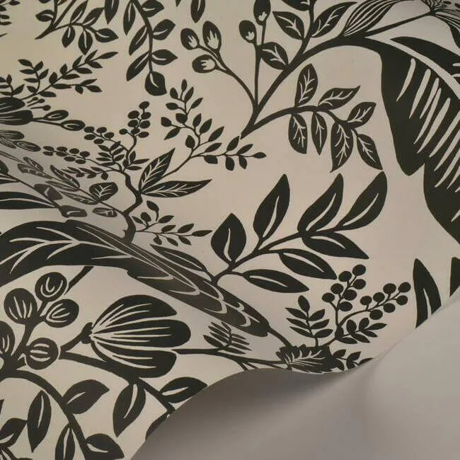 Rifle Paper Co. Canopy - Black & White Wallpaper | Buy Online Rifle Paper Co. Canopy wallpaper, color Black & White, SKU RI5136