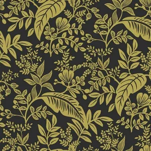 Rifle Paper Co. Canopy wallpaper, color Gold & Black, SKU RI5139