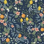 Rifle Paper Co. Citrus Grove - Navy Wallpaper | Buy Online Rifle Paper Co. Citrus Grove wallpaper, color Navy, SKU PSW1481RL