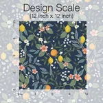 Rifle Paper Co. Citrus Grove - Navy Wallpaper | Buy Online Rifle Paper Co. Citrus Grove wallpaper, color Navy, SKU PSW1481RL