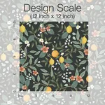 Rifle Paper Co. Citrus Grove wallpaper, color Black, SKU PSW1482RL