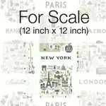 Rifle Paper Co. City Maps wallpaper, color Grey & Gold, SKU RI5161