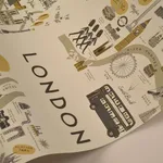 Rifle Paper Co. City Maps wallpaper, color Grey & Gold, SKU RI5161