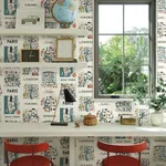 Rifle Paper Co. City Maps - Blue & Red Wallpaper | Buy Online Rifle Paper Co. City Maps wallpaper, color Blue & Red, SKU PSW1196RL