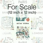 Rifle Paper Co. City Maps - Blue & Red Wallpaper | Buy Online Rifle Paper Co. City Maps wallpaper, color Blue & Red, SKU PSW1196RL