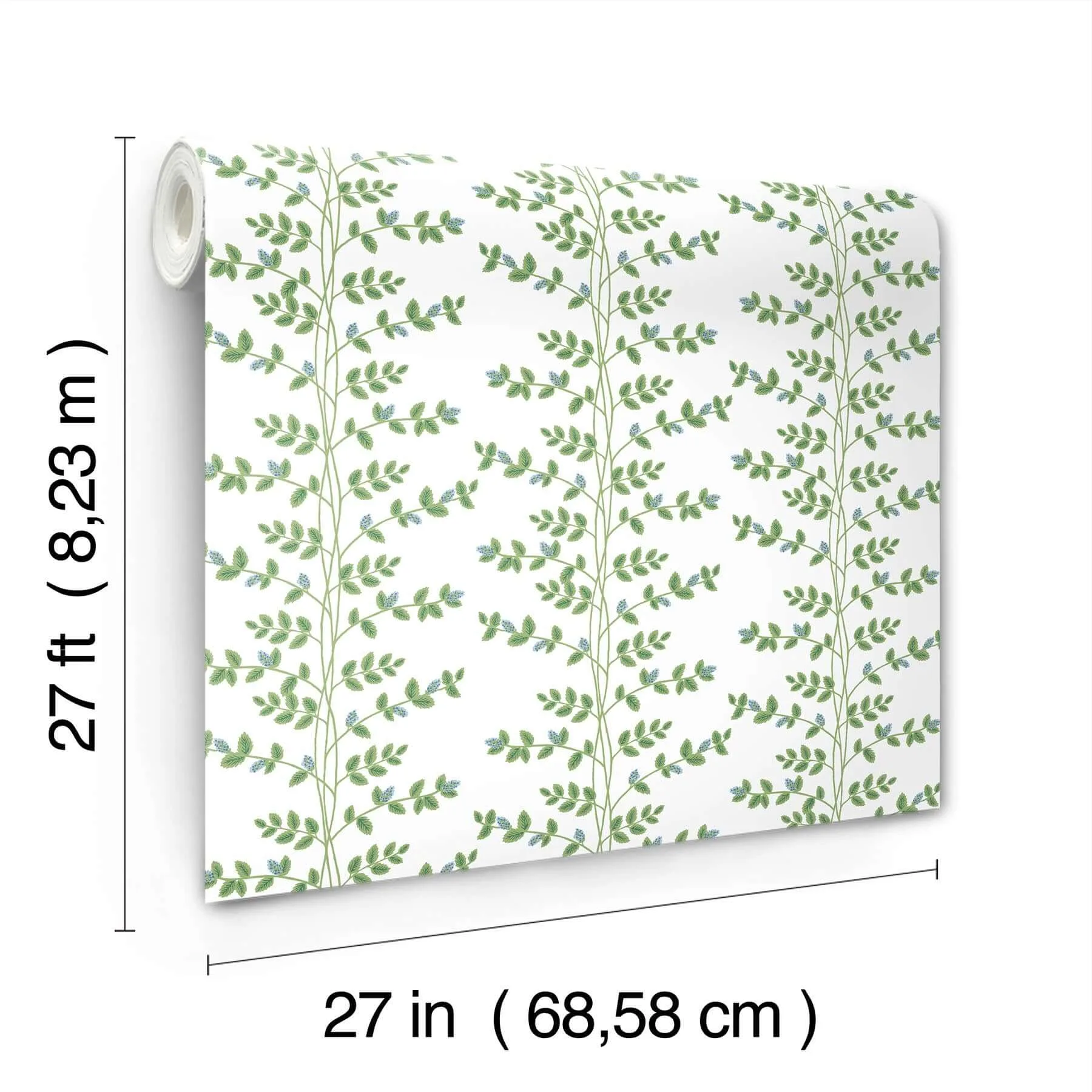 Rifle Paper Co. Climbing Vine - Blue Wallpaper | Buy Online Rifle Paper Co. Climbing Vine wallpaper, color Blue, SKU RF7425