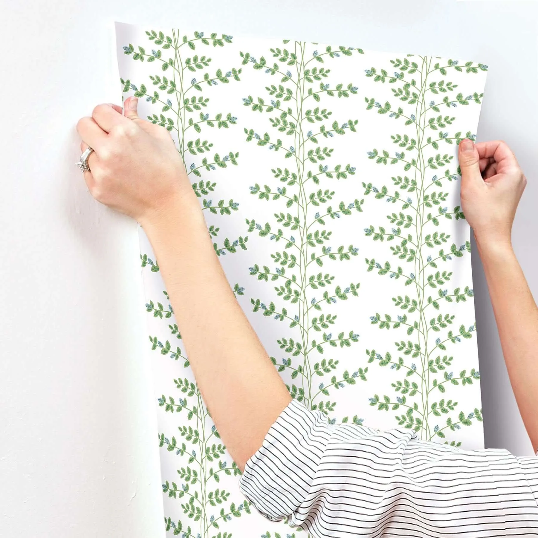 Rifle Paper Co. Climbing Vine - Blue Wallpaper | Buy Online Rifle Paper Co. Climbing Vine wallpaper, color Blue, SKU RF7425