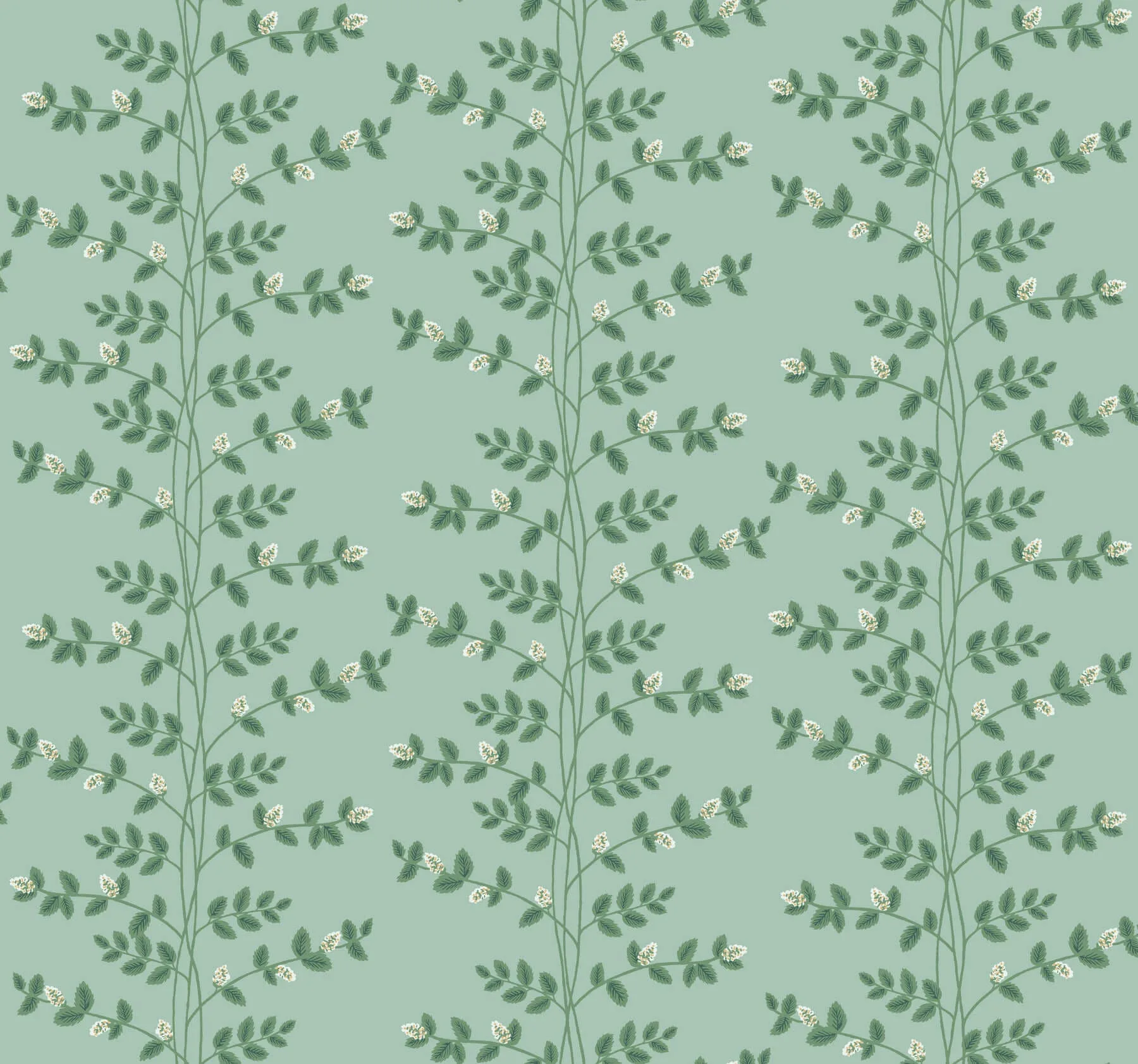 Rifle Paper Co. Climbing Vine wallpaper, color Soft Teal, SKU RF7421