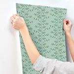 Rifle Paper Co. Climbing Vine wallpaper, color Soft Teal, SKU RF7421