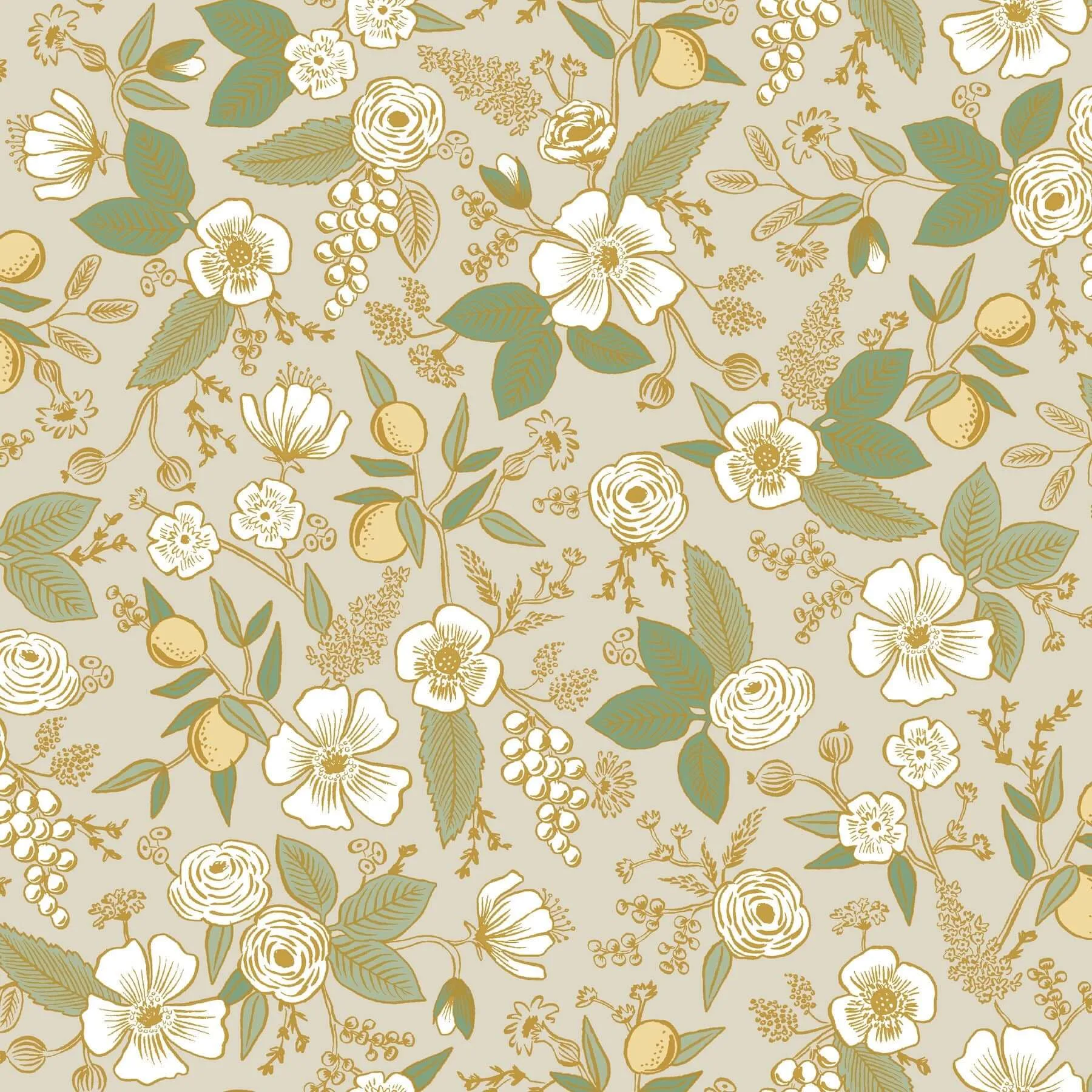 Rifle Paper Co. Colette wallpaper, color Linen, SKU PSW1532RL
