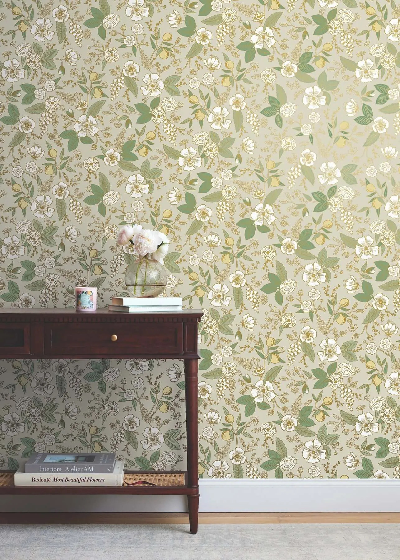 Rifle Paper Co. Colette wallpaper, color Linen, SKU PSW1532RL