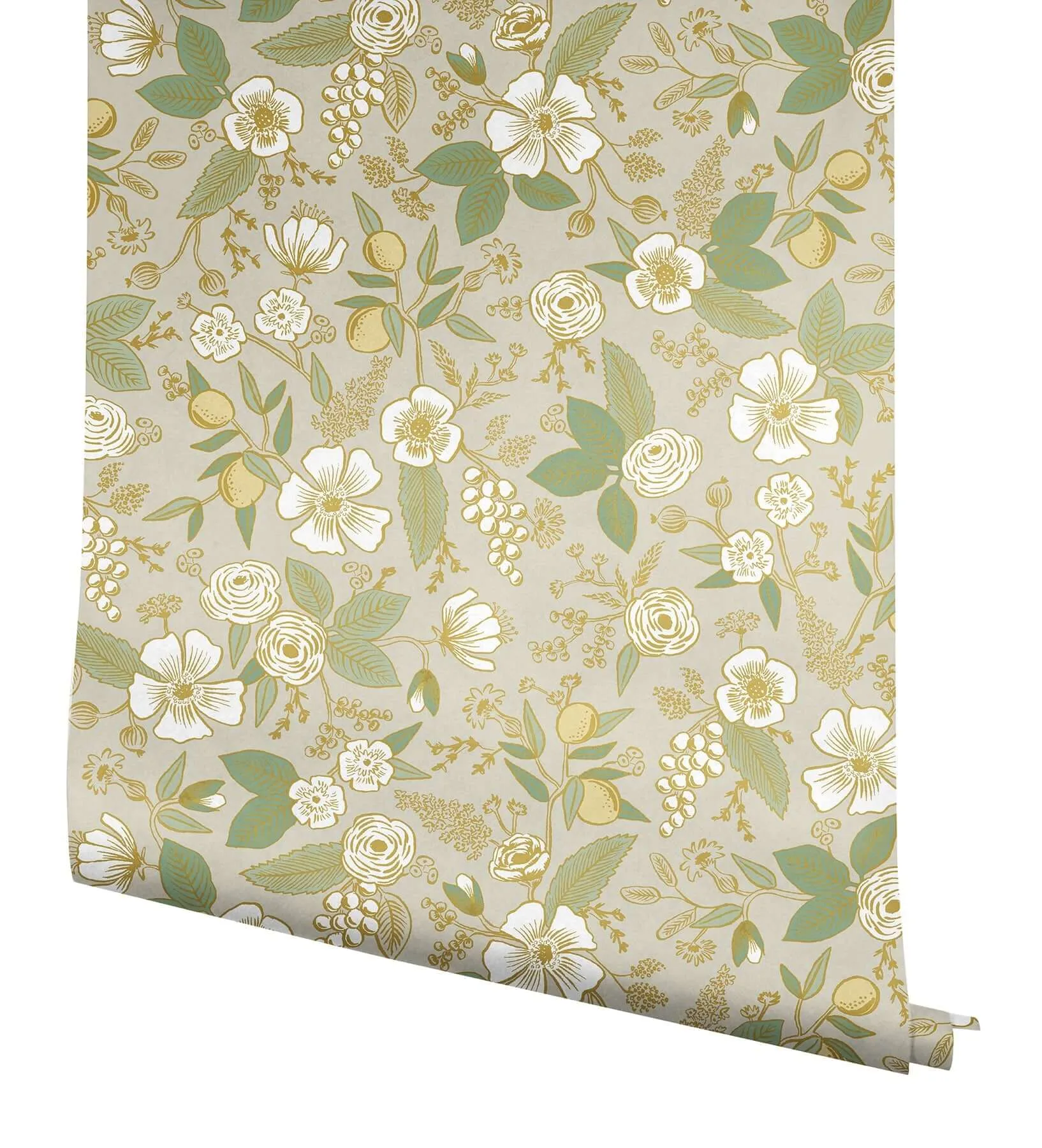 Rifle Paper Co. Colette - Linen Wallpaper | Buy Online Rifle Paper Co. Colette wallpaper, color Linen, SKU PSW1532RL