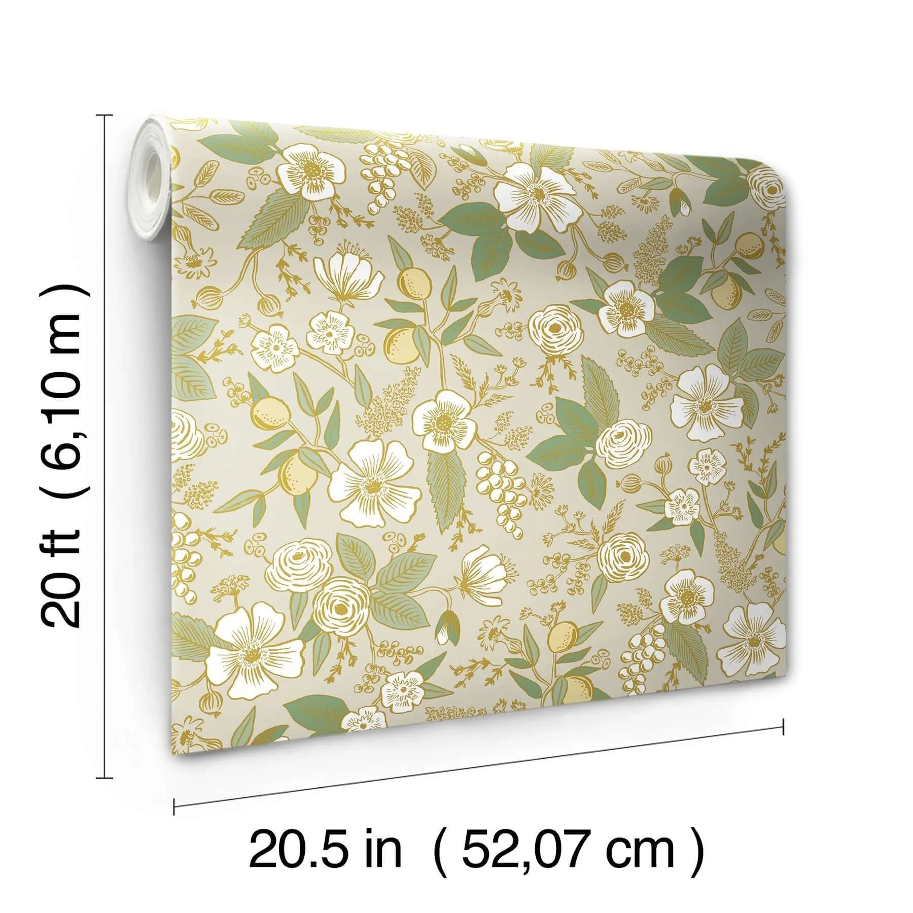 Rifle Paper Co. Colette - Linen Wallpaper | Buy Online Rifle Paper Co. Colette wallpaper, color Linen, SKU PSW1532RL
