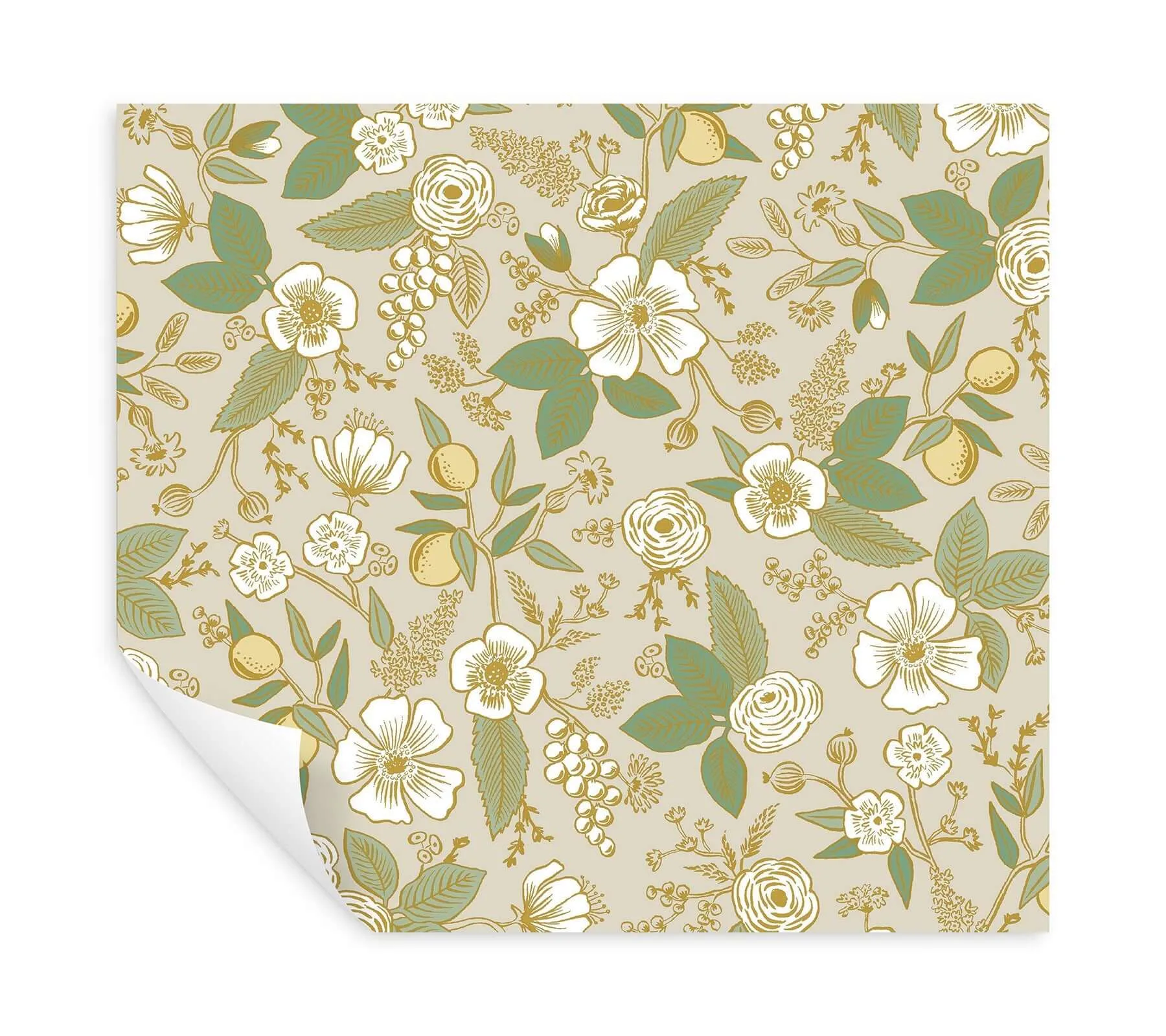 Rifle Paper Co. Colette - Linen Wallpaper | Buy Online Rifle Paper Co. Colette wallpaper, color Linen, SKU PSW1532RL
