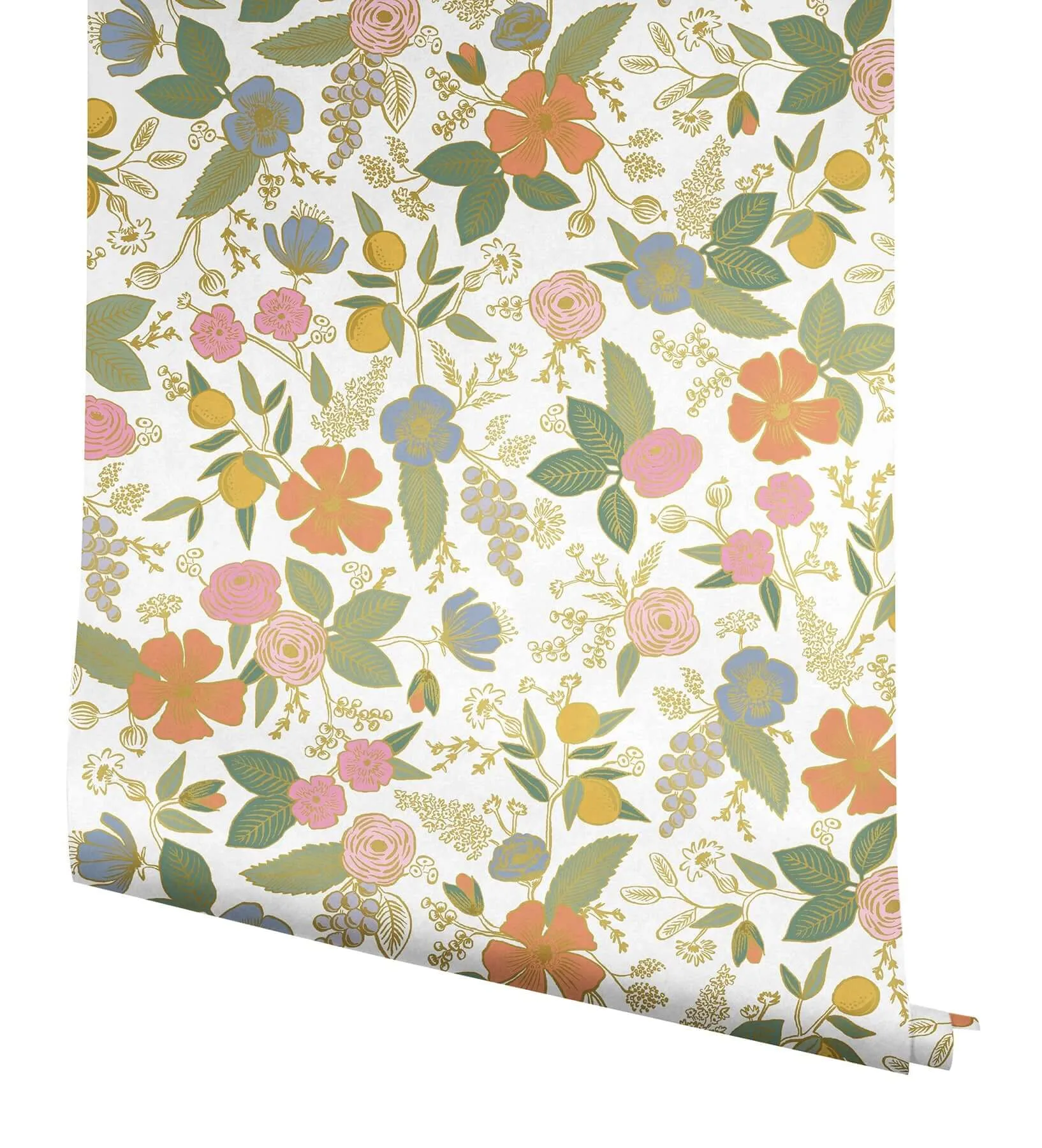 Rifle Paper Co. Colette - Rose Multicolor Wallpaper | Buy Online Rifle Paper Co. Colette wallpaper, color Rose Multicolor, SKU PSW1533RL