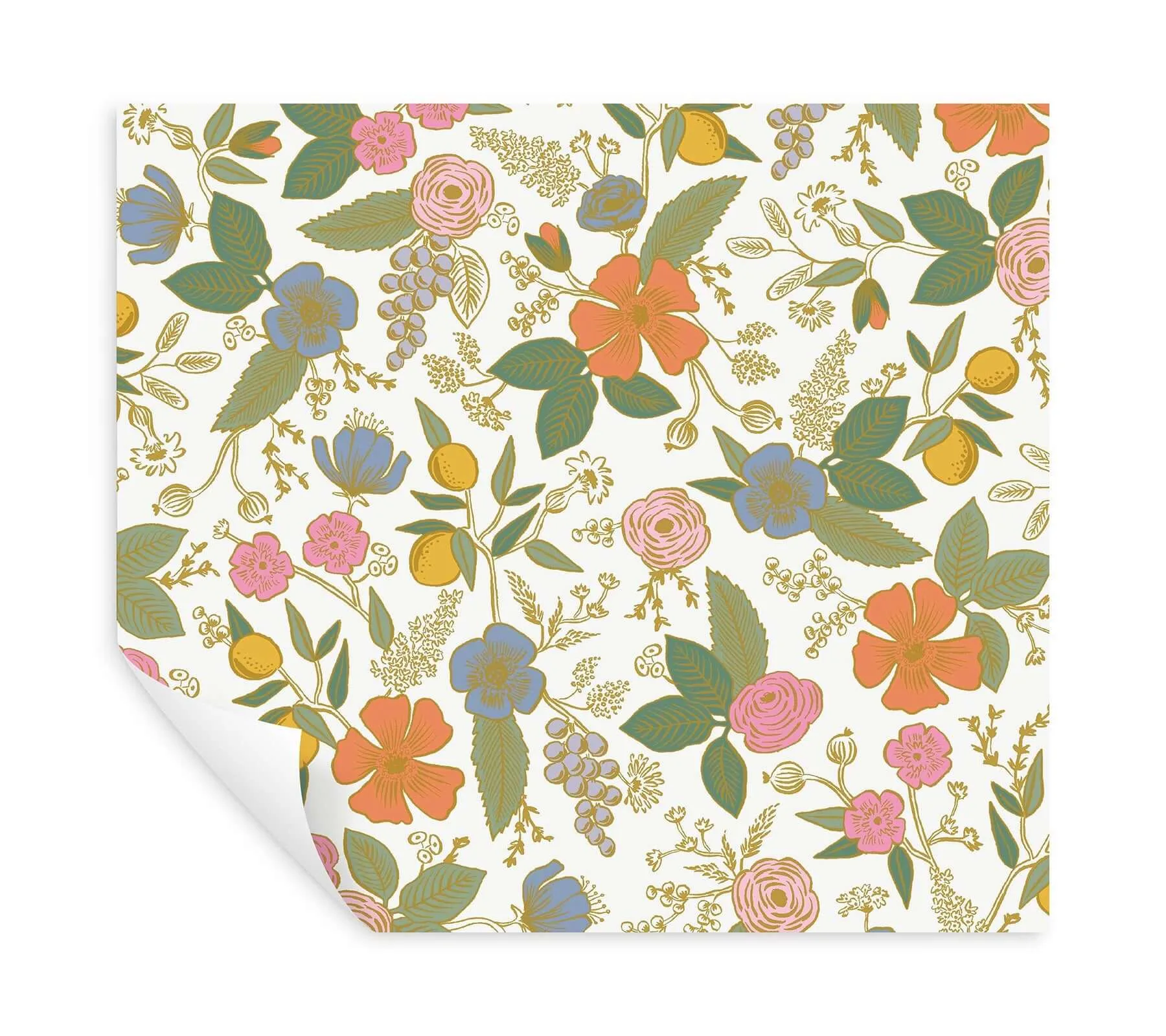 Rifle Paper Co. Colette - Rose Multicolor Wallpaper | Buy Online Rifle Paper Co. Colette wallpaper, color Rose Multicolor, SKU PSW1533RL