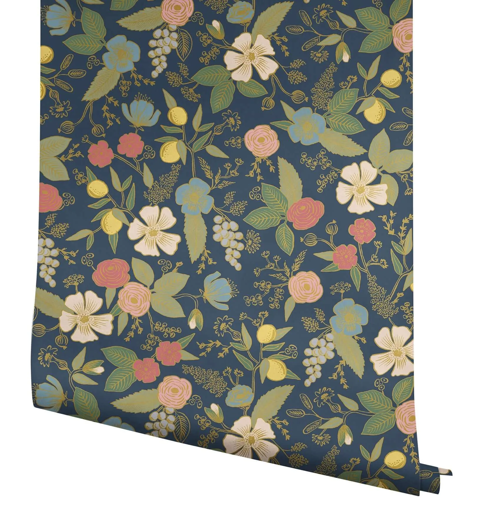 Rifle Paper Co. Colette - Navy Wallpaper | Buy Online Rifle Paper Co. Colette wallpaper, color Navy, SKU PSW1534RL