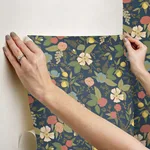 Rifle Paper Co. Colette - Navy Wallpaper | Buy Online Rifle Paper Co. Colette wallpaper, color Navy, SKU PSW1534RL