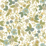 Rifle Paper Co. Colette wallpaper, color Blue Multicolor, SKU PSW1535RL