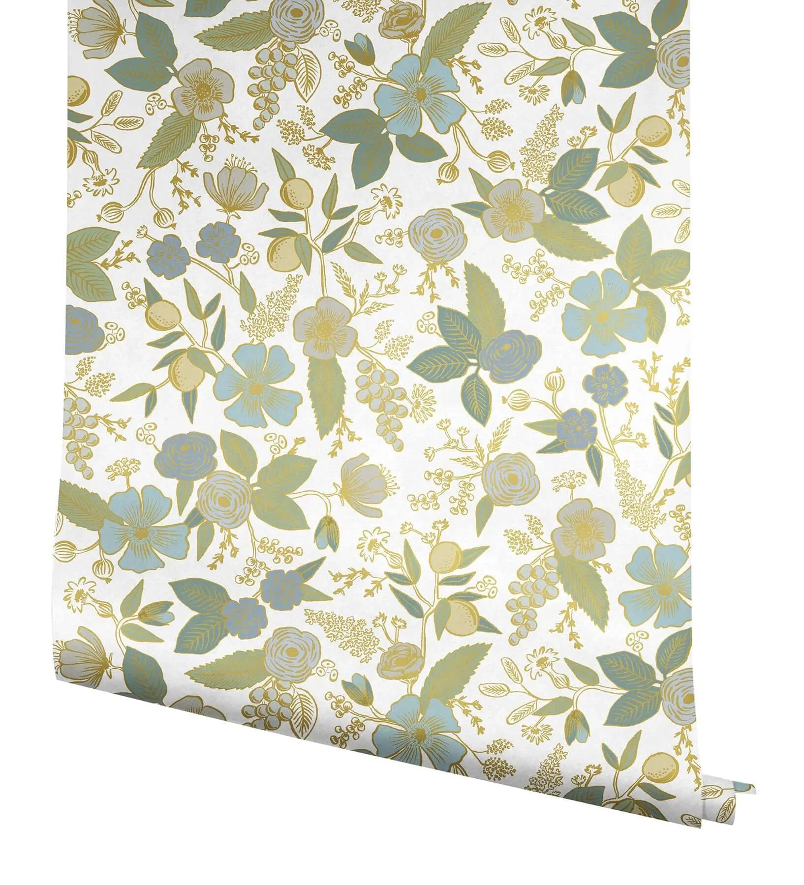 Rifle Paper Co. Colette wallpaper, color Blue Multicolor, SKU PSW1535RL