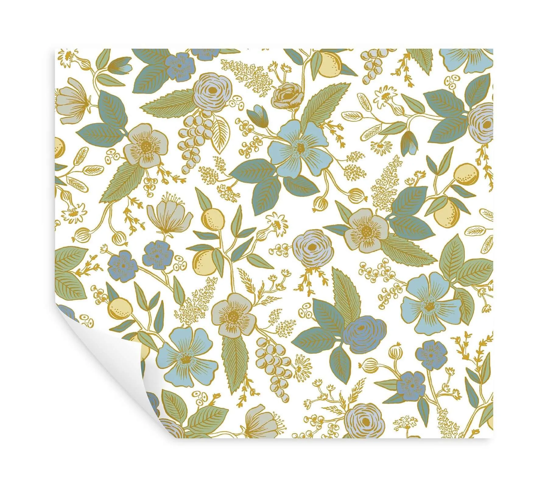 Rifle Paper Co. Colette wallpaper, color Blue Multicolor, SKU PSW1535RL