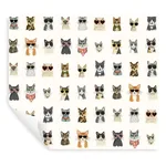 Rifle Paper Co. Cool Cats - Multi White Wallpaper | Buy Online Rifle Paper Co. Cool Cats wallpaper, color Multi White, SKU PSW1463RL