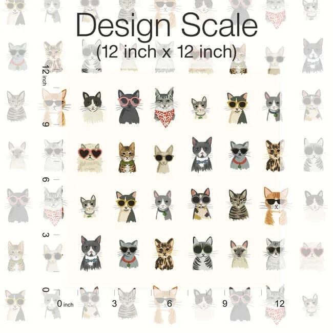Rifle Paper Co. Cool Cats - Multi White Wallpaper | Buy Online Rifle Paper Co. Cool Cats wallpaper, color Multi White, SKU PSW1463RL