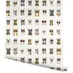 Rifle Paper Co. Cool Cats - Grey & Gold Wallpaper | Buy Online Rifle Paper Co. Cool Cats wallpaper, color Grey & Gold, SKU PSW1464RL