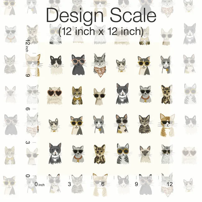 Rifle Paper Co. Cool Cats - Grey & Gold Wallpaper | Buy Online Rifle Paper Co. Cool Cats wallpaper, color Grey & Gold, SKU PSW1464RL